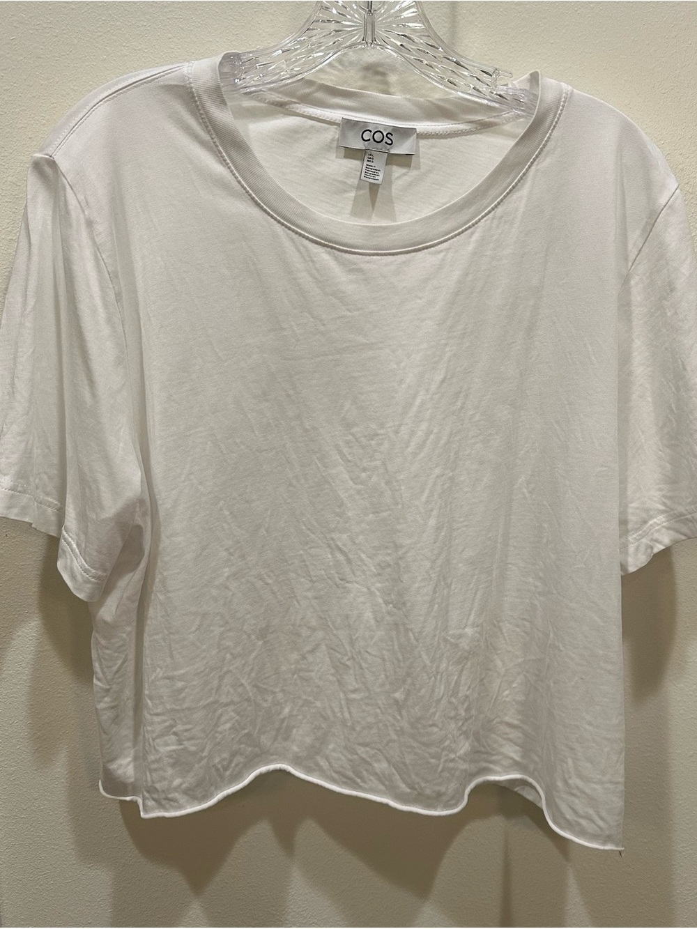 COS White Boxy Short Sleeve Crew Tee
